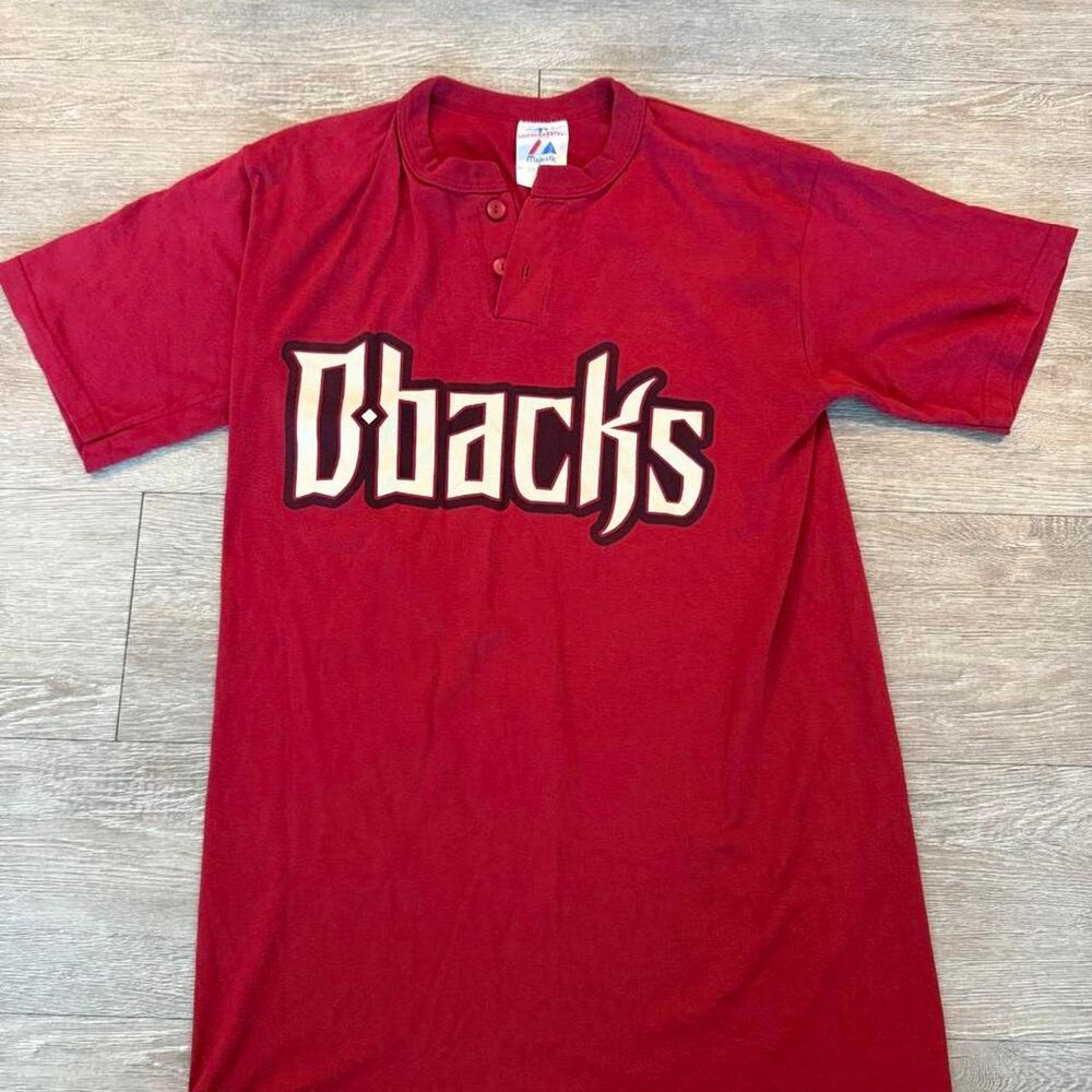 Vintage 2000s Arizona Diamondbacks Dbacks Henley Jersey Shirt Medium Majestic